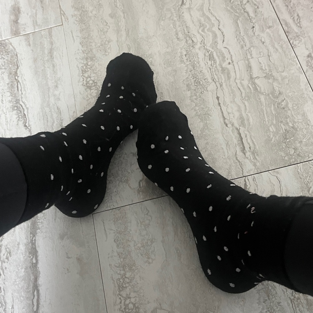Black Polka Dot Socks